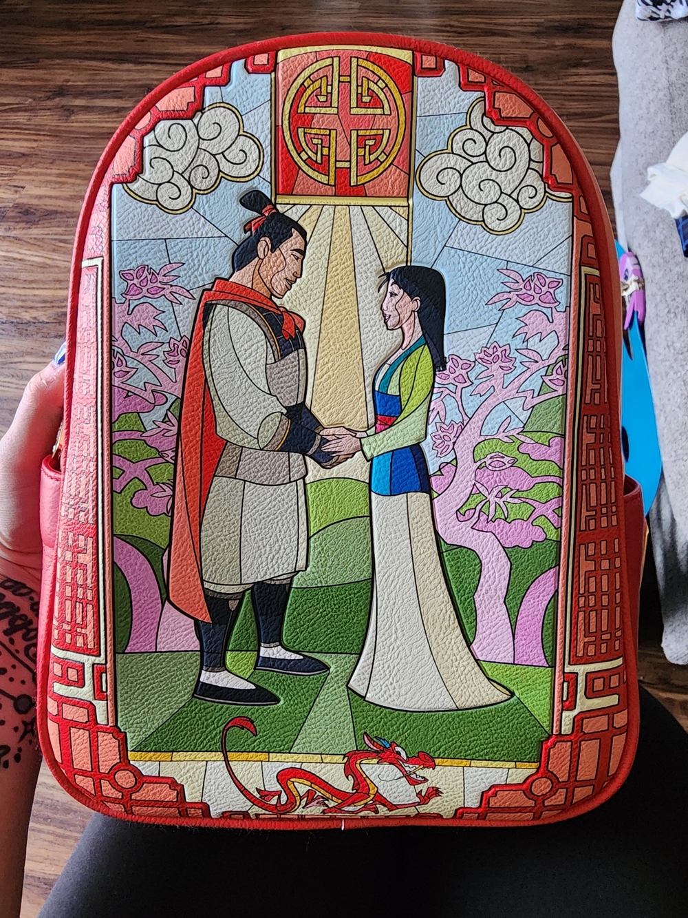 Mulan Stained-glass Decorative Backpack